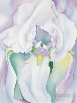 白いアイリス ジョージア オキーフの花飾り Oil Paintings